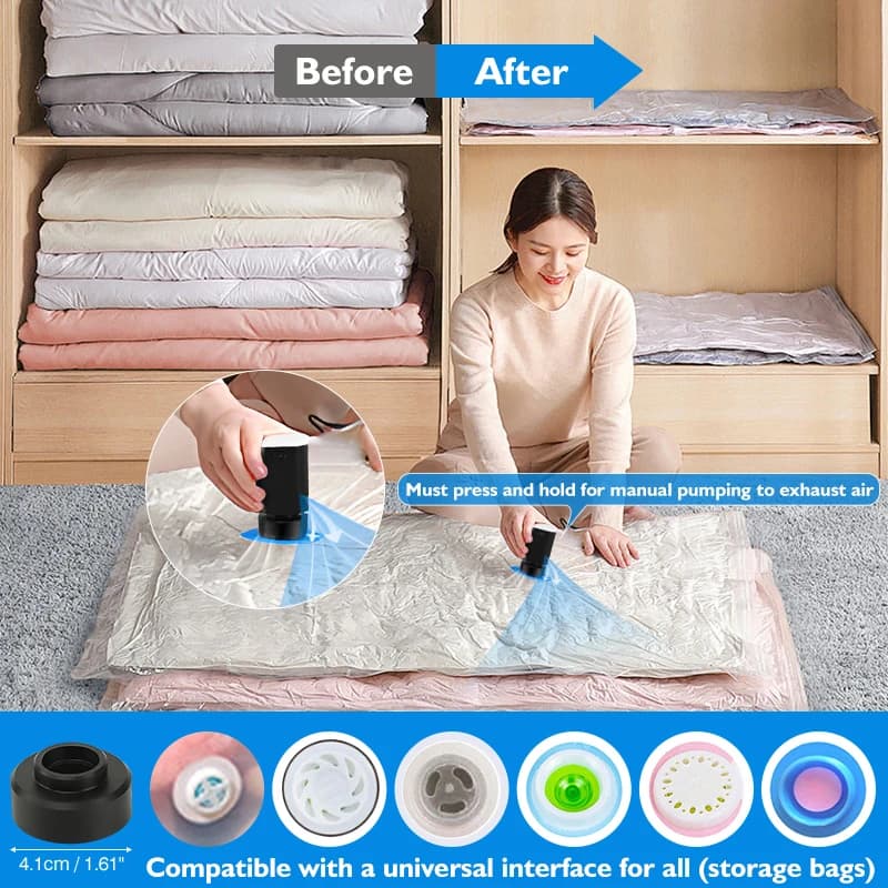 Zestaw Worków Próżniowych z Elektryczną Pompką - Organizer Podróżny