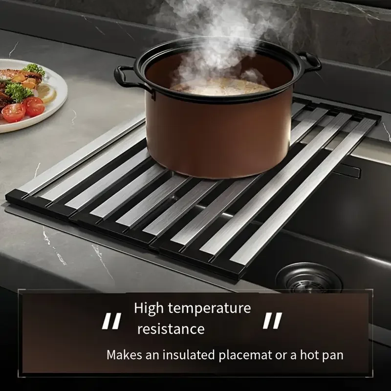 Zwijana Suszarka do Naczyń na Zlew ze Stali Nierdzewnej